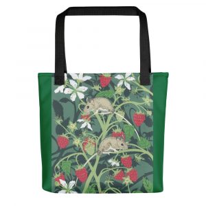 Wood Mice with Raspberries Tote bag