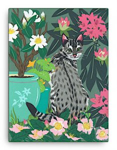 Cat in the Garden Canvas Print