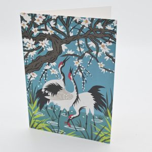 Cranes and Blossom Greeting Card