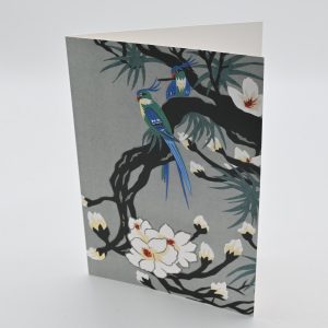 Oriental Birds on Magnolia Greeting Card