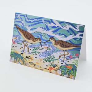 Sandpipers Wading greeting card