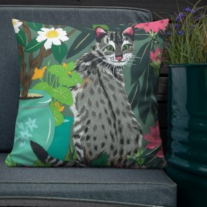 Cat in the Garden Cushion