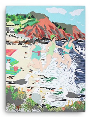 Ladies Ride the Waves canvas print