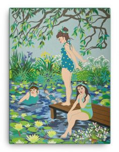 The River Bathers Canvas Print