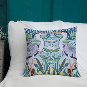 Perching Herons Cushion