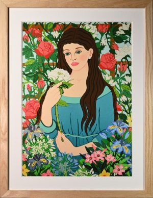 Fioraia, The Flower Girl - framed giclee print