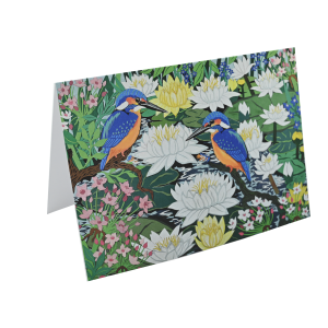 Kingfishers and Water Lilies art card