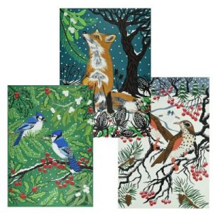 A mixed set of 3 Christmas Cards