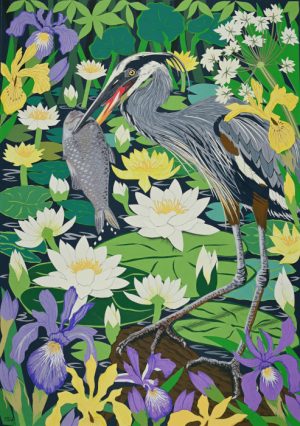 The Greedy Heron - giclee print