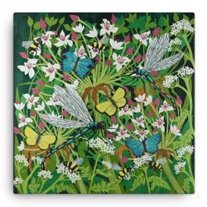 Dancing Dragonflies - stretched canvas