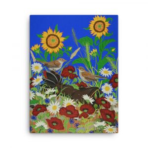 Nightingales Song of Hope stretched canvas