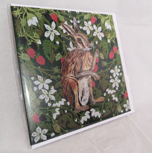 Autumn Hare Square Card