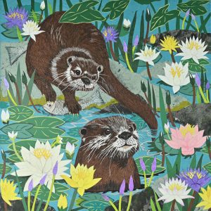 Return of the River Otters Art Print