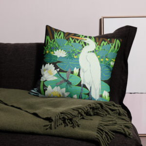 The Great Egret cushion