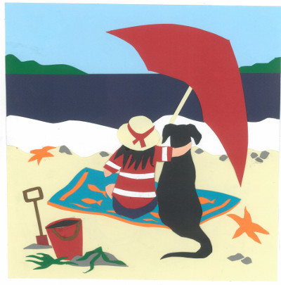Beach series:The Red Umbrella