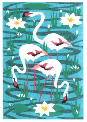 Arts and Crafts:Flamingos Fishing