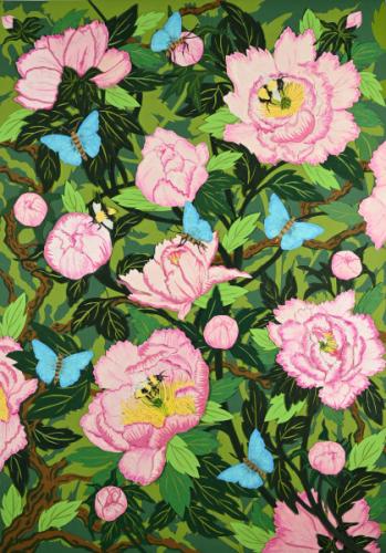 Arts and Crafts:Peonies, Butterflies and Bees